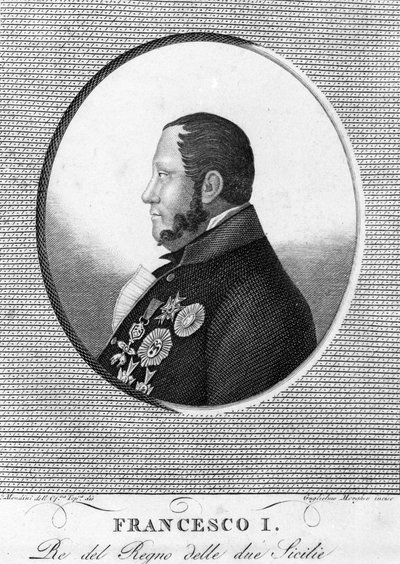 Portret van Francois 1e (1777-1830), Koning van de Twee Siciliën. door Unknown artist