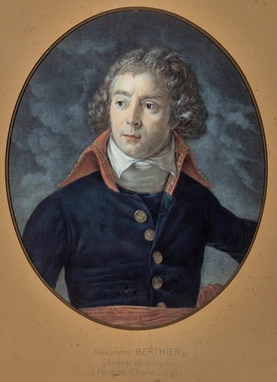 Portret van generaal Louis Alexandre Berthier (1753-1815) Anoniem schilderij door Unknown artist