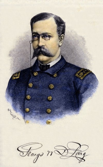 Portret van George Washington de Long, Amerikaanse ontdekkingsreiziger (1844-1881). door Unknown artist