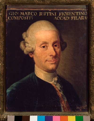 Portret van Giovanni Marco Rutini (schilderij) door Unknown artist