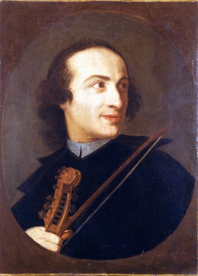 Portret van Giuseppe Tartini (1692 - 1770), Italiaanse violist en componist. Museo del Castello. Milaan door Unknown artist