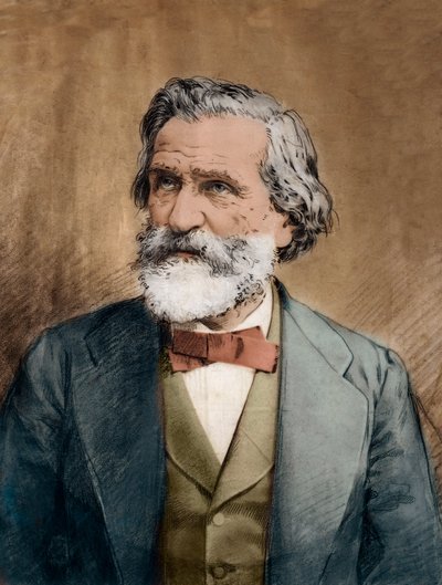 Portret van Giuseppe Verdi - Portret van de Italiaanse componist Giuseppe Verdi (1813 - 1901) circa 1887 door Unknown artist