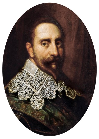 Portret van Gustaaf-Adolf II (Gustaaf Adolf) (1594-1632), koning van Zweden van 1611 tot 1632. Schilderij. Padua, Gemeentelijk Museum van Padua. door Unknown artist