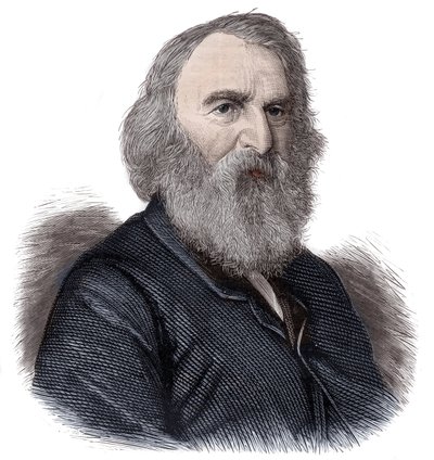 Portret van Henry Longfellow, Amerikaanse dichter en opvoeder door Unknown artist