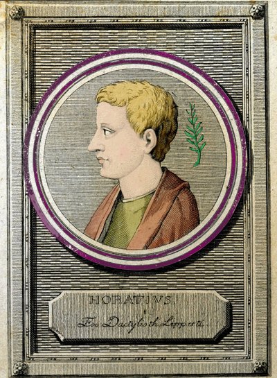 Portret van Horatius (Quintus Horatius Flaccus) (65-8 v.Chr.), Latijnse dichter door Unknown artist