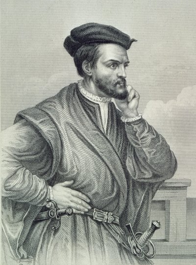 Portret van Jacques Cartier door Unknown artist