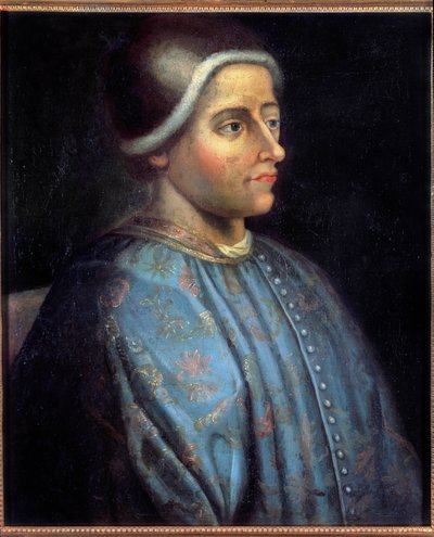 Portret van Jacques Coeur, zilversmid van koning Karel VII en Franse zakenman. Anoniem schilderij door Unknown artist