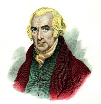 Portret van James Watt, Schotse ingenieur door Unknown artist