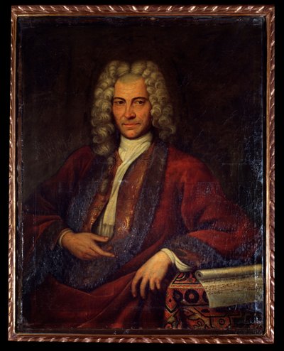 Portret van Johann Joseph Fux, Oostenrijkse componist, muziektheoreticus en pedagoog door Unknown artist