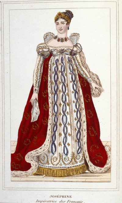 Portret van Joséphine de Beauharnais Bonaparte (1763 - 1814), keizerin van de Fransen. Gravure uit 1830 door Unknown artist