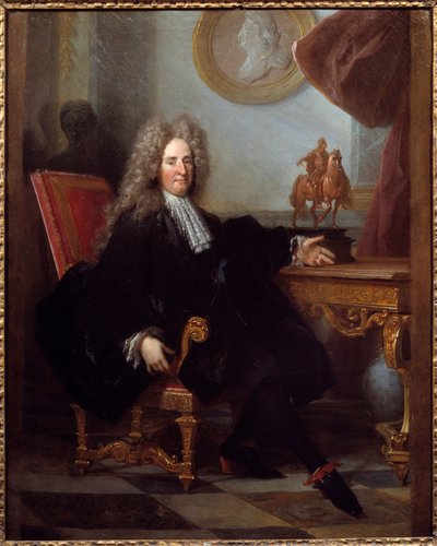 Portret van Jules Hardouin Mansart, architect en superintendent van de gebouwen van koning Lodewijk XIV door Unknown artist