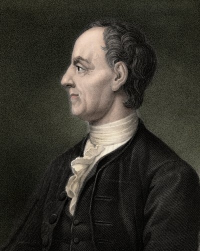 Portret van Leon (Leonhard) Euler (1707-1783), Zwitsers wiskundige - gravure - 19e eeuw door Unknown artist