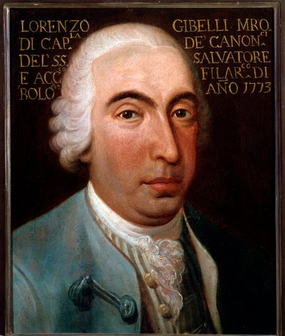 Portret van Lorenzo Gibelli (1719-1812), Italiaanse componist, castraat door Unknown artist