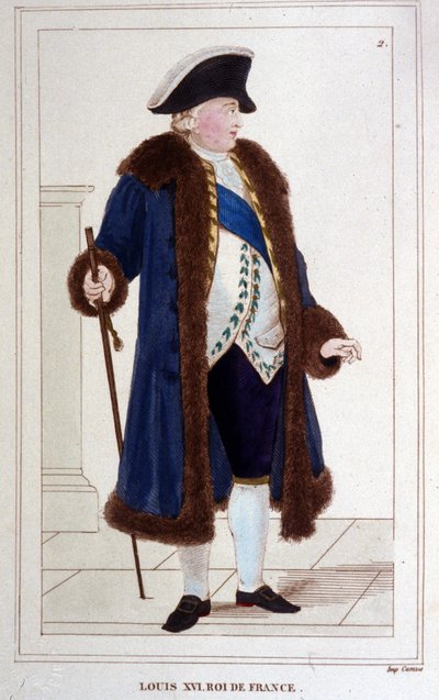 Portret van Lodewijk XVI (1754 - 1793) (gravure 1830) door Unknown artist
