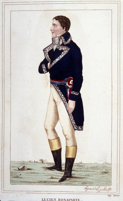Portret van Lucien Bonaparte (1775 -1840) gravure uit 1830 door Unknown artist