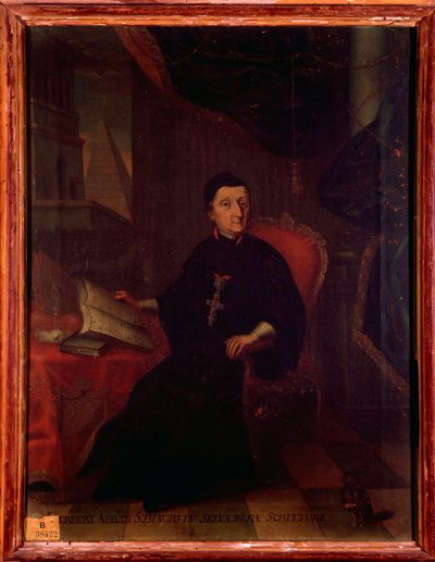 Portret van Martin Gerbert von Hornau (1720-1793) Duitse theoloog, historicus en schrijver over muziek. Anoniem schilderij. 18e eeuw. Bologna, civico museo bibliografico musicale. door Unknown artist