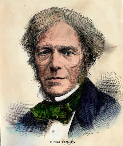 Portret van Michael Faraday (1791 - 1867), Engelse natuurkundige door Unknown artist