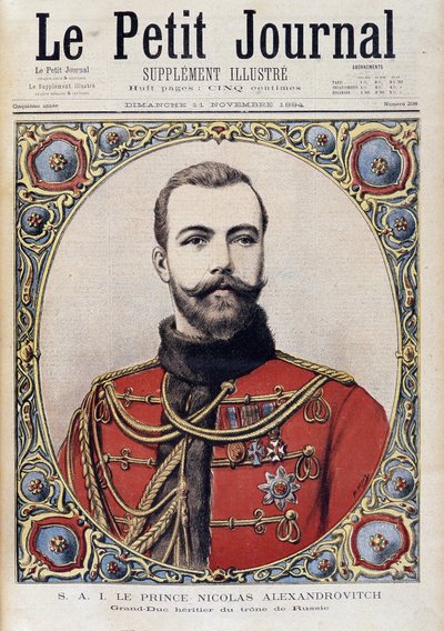 Portret van Nicolaas II van jong Rusland - in 