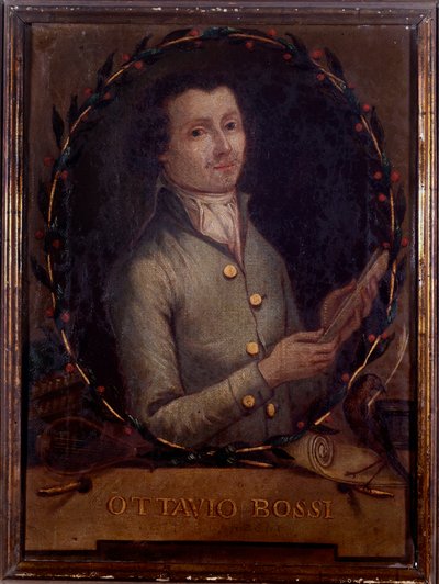 Portret van Ottavio Bossi, Italiaanse componist door Unknown artist