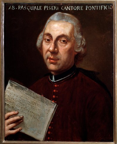 Portret van Pasquale Piseri (Pisari) (1725-1778) Italiaanse componist door Unknown artist