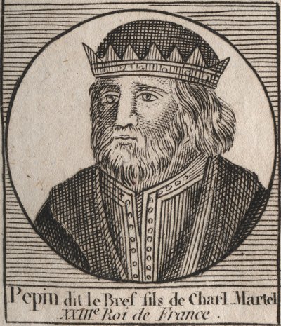 Portret van Pepijn III, bijgenaamd Pepijn de Korte door Unknown artist
