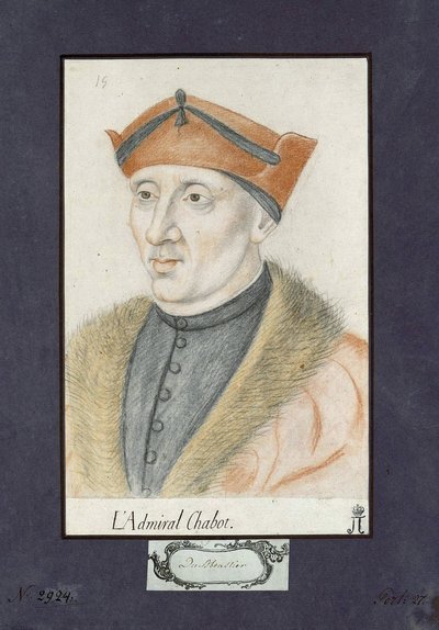 Portret van Philippe de Chabot (1492-1543), admiraal van Frankrijk door Unknown artist