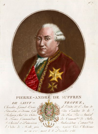 Portret van Pierre Andre de Suffren de Saint Tropez door Unknown artist