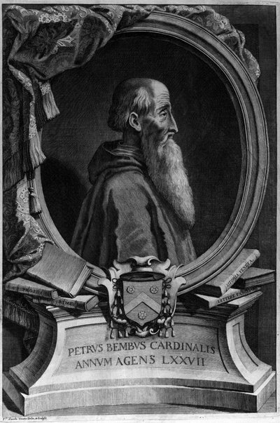 Portret van Pietro Bembo, Italiaanse kardinaal en humanist. door Unknown artist