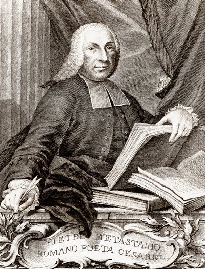Portret van Pietro Trapassi, genaamd Pietro Metastasio (1698-1782) Italiaanse dichter en librettist door Unknown artist