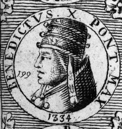 Portret van paus Benedictus X of Benedictus 10. door Unknown artist