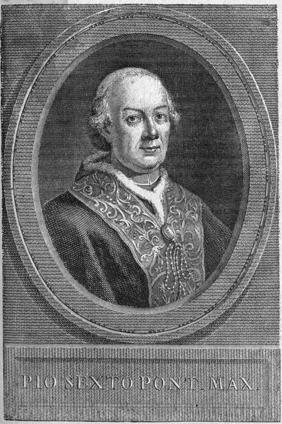 Portret van paus Pius VI (Giovanni Angelo Braschi) (1775-1799). door Unknown artist