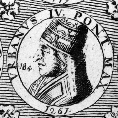 Portret van paus Urbanus IV (1185 - 1264) (18e eeuwse gravure) door Unknown artist