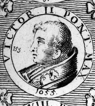 Portret van paus Victor II (of Victor 2 stierf 1057) door Unknown artist