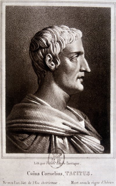 Portret van Publius Cornelius Tacitus genaamd Tacitus, Romeins historicus (v.56 -v.120). door Unknown artist