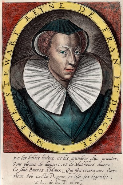 Portret van Koningin Marie Stuart (1542 - 1587), Koningin van Frankrijk en Schotland door Unknown artist