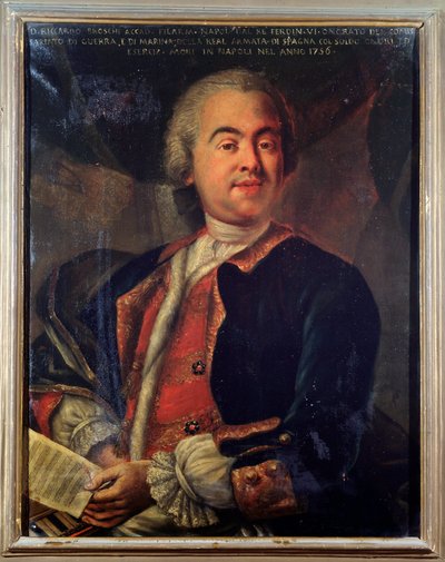 Portret van Riccardo Broschi, Italiaanse componist door Unknown artist