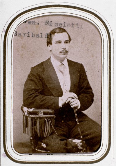 Portret van Ricciotti Garibaldi (1847-1924), zoon van Italiaanse patriot Giuseppe Garibaldi en zijn eerste vrouw Anita door Unknown artist