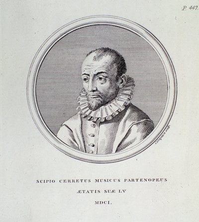 Portret van Scipione Cerreto (gravure) door Unknown artist