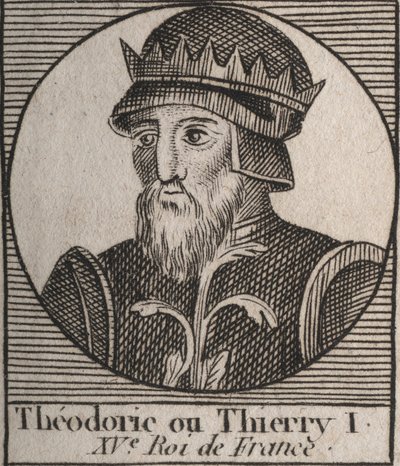 Portret van Thierry III door Unknown artist