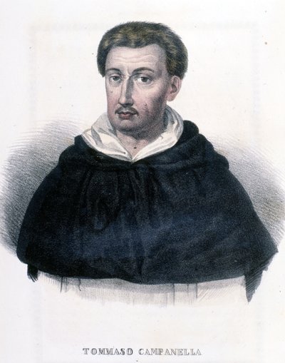 Portret van Tommaso Campanella (1568-1639), Italiaanse filosoof. door Unknown artist