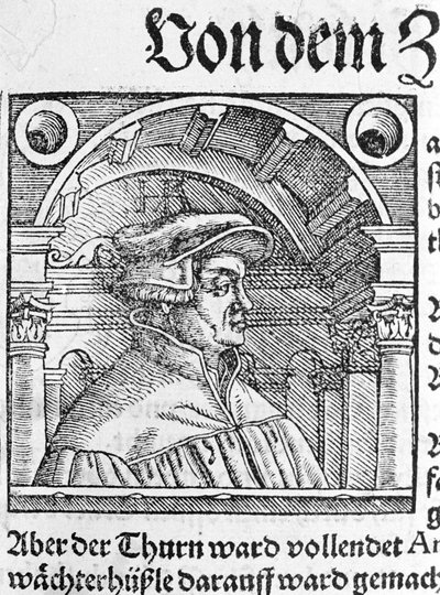 Portret van Ulrich Zwingli (1484 - 1531), Zwitserse religieuze hervormer. door Unknown artist