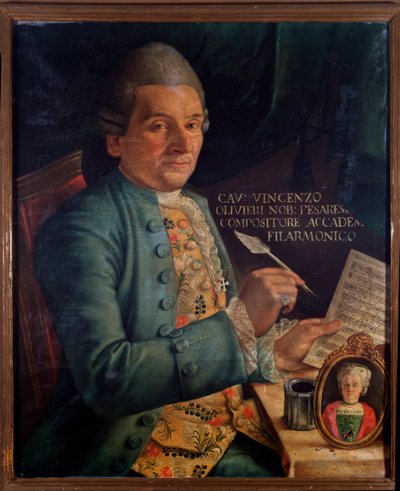 Portret van Vincenzo Olivieri, Italiaanse componist door Unknown artist