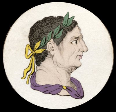 Portret van Vitellius (15-69), Romeins keizer (19e-eeuwse gravure) door Unknown artist