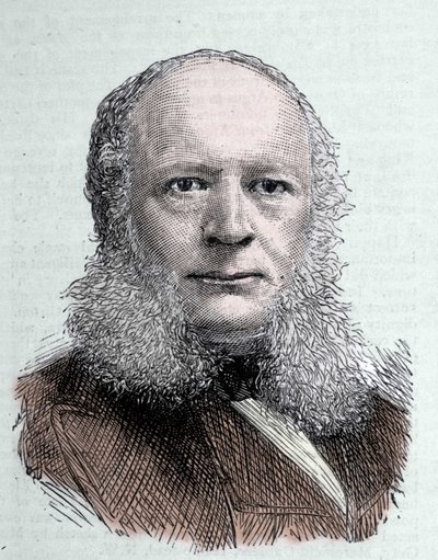Portret van Werner von Siemens (1816-1892), Duitse ingenieur en industrieel. door Unknown artist
