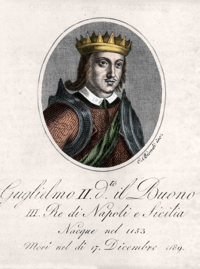 Portret van Willem II de Goede (Guglielmo il buono) door Unknown artist