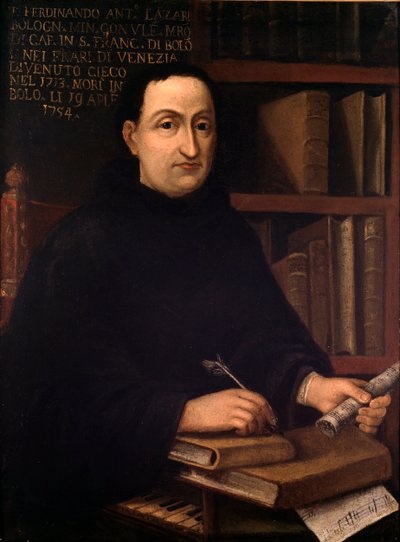 Portret van Italiaanse componist Ferdinando Antonio Lazari (1678-1754) door Unknown artist