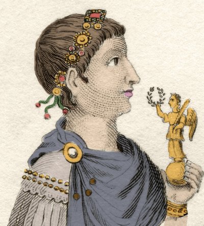 Portret van de Oost-Romeinse keizer Flavius Arcadius (377-408) door Unknown artist