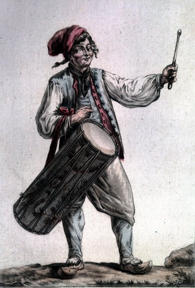 Portret van de Franse tenor Antoine Trial (1736 - 1795) in de rol van Père la Joie in 