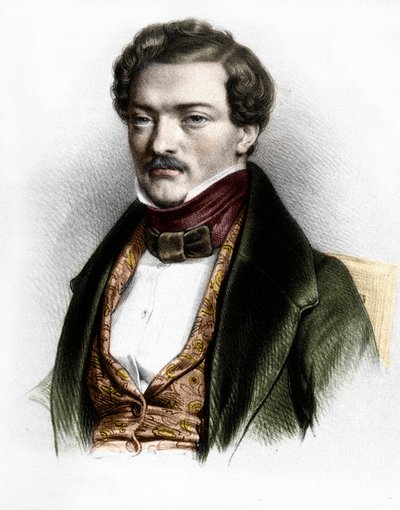 Portret van de Franse tenor Gilbert-Louis Duprez door Unknown artist
