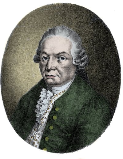 Portret van de Duitse componist Carl Philip Emanuel Bach (1714-1788) door Unknown artist